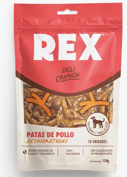 PATITAS DE POLLO DESHIDRATADAS 130 GRAMOS