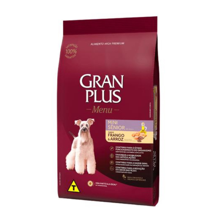 GRAN PLUS PERRO SENIOR RAZA MINI 10 KILOS SABOR POLLO